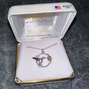 Dakota Genuine Black Hills Gold Hummingbird Pendant Necklace